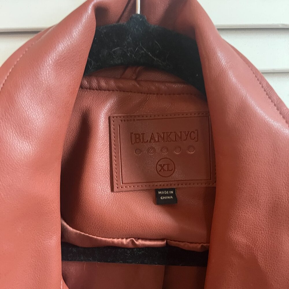 BlankNYC Rust Colored Leather Moto Jacket - Picture 4 of 5